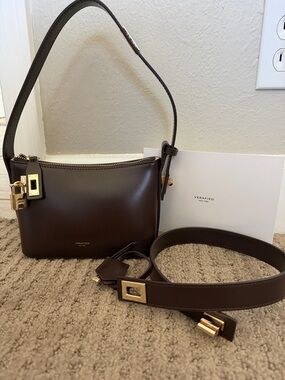 Verafied Mini Gold Chocolate Hobo Bag